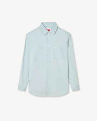 Arbeitshemd aus stonebleichem Chambray