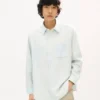Arbeitshemd aus stonebleichem Chambray
