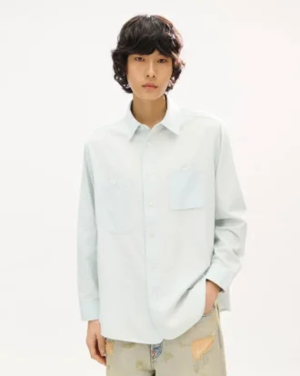 Arbeitshemd aus stonebleichem Chambray