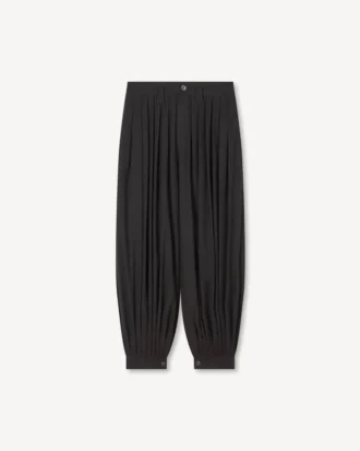 Ballonhose mit Falten aus Baumwoll-Hanf