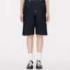 Bermudashorts im Boyfriend-Stil mit niedriger Taille aus japanischem Denim