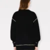 Bestickte Strickjacke „Boke Flower 2.0“ aus Woll-Baumwollmischung