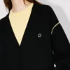 Bestickte Strickjacke „Boke Flower 2.0“ aus Woll-Baumwollmischung