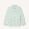 Bestickte Workwear-Jacke „Boke Flower“ aus japanischem Denim