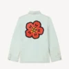 Bestickte Workwear-Jacke „Boke Flower“ aus japanischem Denim