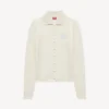 Bestickter Cardigan „Kenzo Tulip“ aus flauschiger Baumwolle