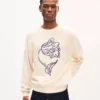 Bestickter Pullover „Kenzo Tulip“ aus Wolle und Baumwolle