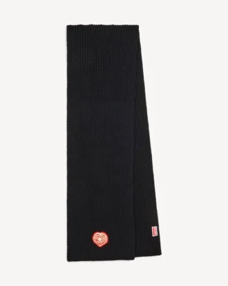 Bestickter Schal „Kenzo Boke Heart“ aus Wolle und Baumwolle