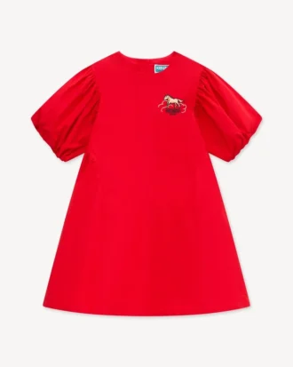 Besticktes „Lunar New Year“-Kleid aus Popeline