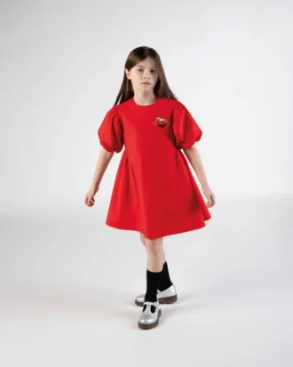 Besticktes „Lunar New Year“-Kleid aus Popeline
