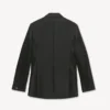 Blazer mit spitzem Revers aus Schurwolle und Seide
