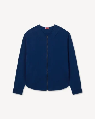 Boke Flower 2.0′ bestickte Strickjacke mit Reißverschluss aus Baumwolle