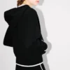 „Boke Flower 2.0“ bestickter Kapuzenpullover mit Reißverschluss aus Baumwolle und Wolle