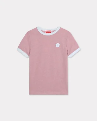 „Boke Flower 2.0“ Besticktes, figurbetontes T-Shirt aus Baumwolle