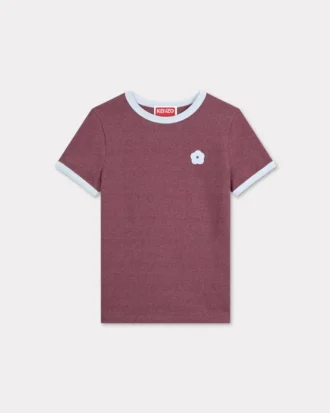 „Boke Flower 2.0“ Besticktes, figurbetontes T-Shirt aus Baumwolle