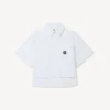 „Boke Flower 2.0“ besticktes Kurzarmhemd aus Baumwollpopeline