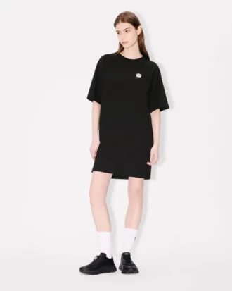 „Boke Flower 2.0“ besticktes Oversize-T-Shirt-Kleid aus Baumwolle