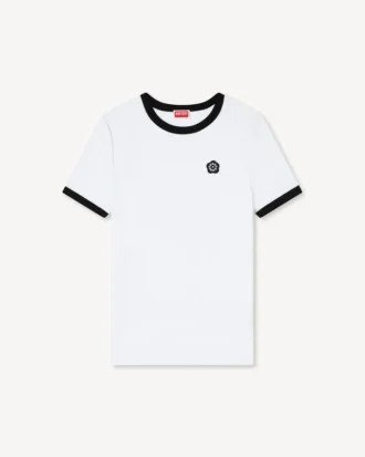 „Boke Flower 2.0“ besticktes T-Shirt aus Baumwolle