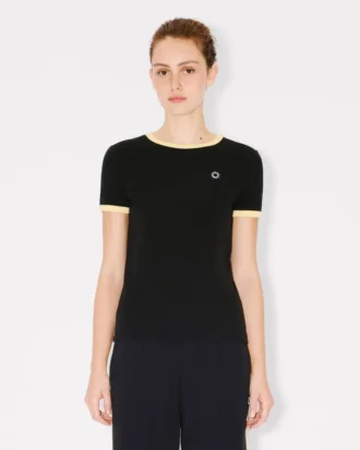 „Boke Flower 2.0“ besticktes T-Shirt aus Baumwolle