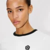 „Boke Flower 2.0“ besticktes T-Shirt aus Baumwolle