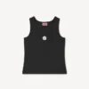 „Boke Flower 2.0“ besticktes Tanktop aus Baumwolle