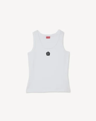 „Boke Flower 2.0“ besticktes Tanktop aus Baumwolle