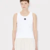 „Boke Flower 2.0“ besticktes Tanktop aus Baumwolle
