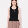 „Boke Flower 2.0“ besticktes Tanktop aus Baumwolle