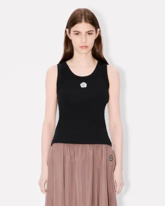 „Boke Flower 2.0“ besticktes Tanktop aus Baumwolle