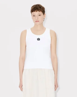 „Boke Flower 2.0“ besticktes Tanktop aus Baumwolle