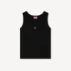 „Boke Flower 2.0“ besticktes Tanktop aus Rippstrick