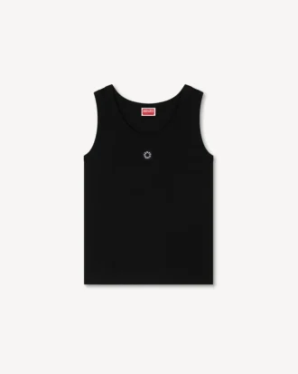 „Boke Flower 2.0“ besticktes Tanktop aus Rippstrick