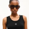 „Boke Flower 2.0“ besticktes Tanktop aus Rippstrick
