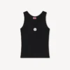 „Boke Flower 2.0“ besticktes Tanktop aus Viskosemischung