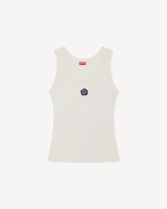 „Boke Flower 2.0“ besticktes Tanktop aus Viskosemischung