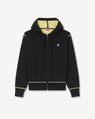 „Boke Flower 2.0“ Kapuzenpullover mit Reißverschluss aus Woll-Baumwollmischung