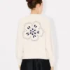 „Boke Flower“ bestickte Strickjacke aus Wolle