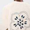 „Boke Flower“ bestickte Strickjacke aus Wolle