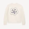 „Boke Flower“ bestickte Strickjacke aus Wolle
