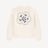„Boke Flower“ bestickte Strickjacke aus Wolle