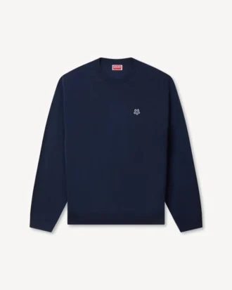 „Boke Flower“ bestickter Pullover aus Merinowolle