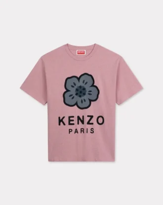 „Boke Flower“ besticktes Oversize-Hemd aus schwerem Baumwollstoff