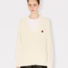 „Boke Flower“ locker sitzende Strickjacke aus Baumwolle und Wolle
