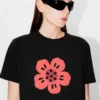 „Boke Flower“ lockeres T-Shirt aus Baumwolle