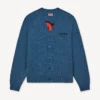 „Boke Flower“-Strickjacke aus Baumwollwolle