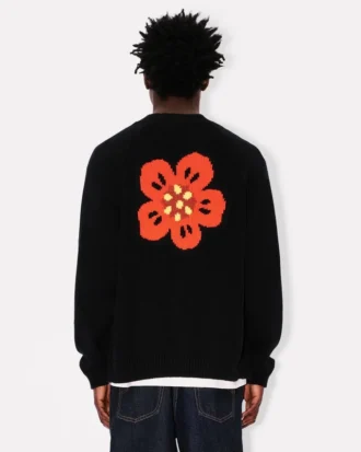 „Boke Flower“-Strickjacke aus Baumwollwolle