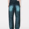 Boyfriend-Jeans mit niedriger Taille aus japanischem Denim