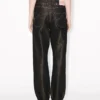 Boyfriend-Jeans mit niedriger Taille aus japanischem Lurex-Denim