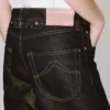 Boyfriend-Jeans mit niedriger Taille aus japanischem Lurex-Denim