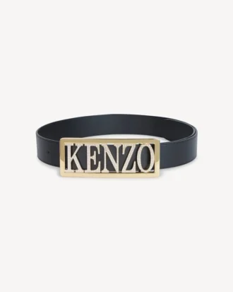 Breiter „Kenzo Buckle“-Gürtel aus Leder